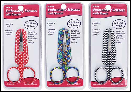 Retro Embroidery Scissors with Matching Sheath (Assorted) - Click Image to Close